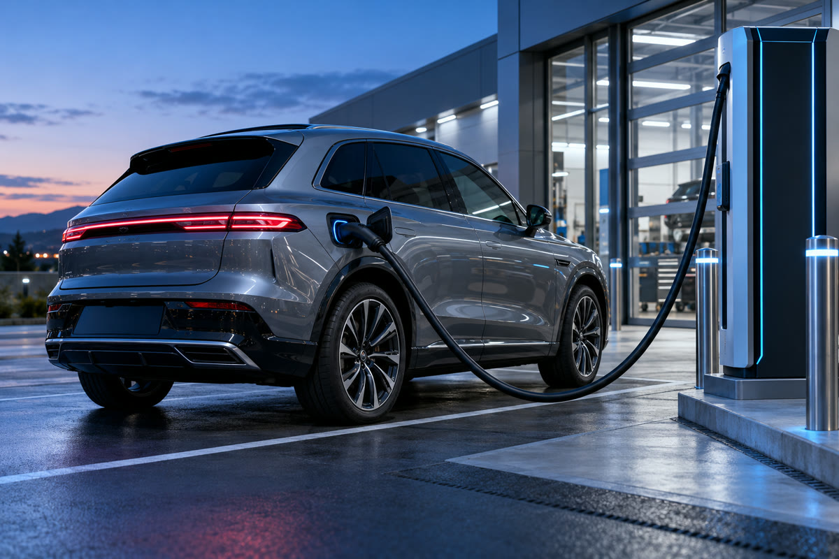 Высокомощная зарядка электрического BMW iX5