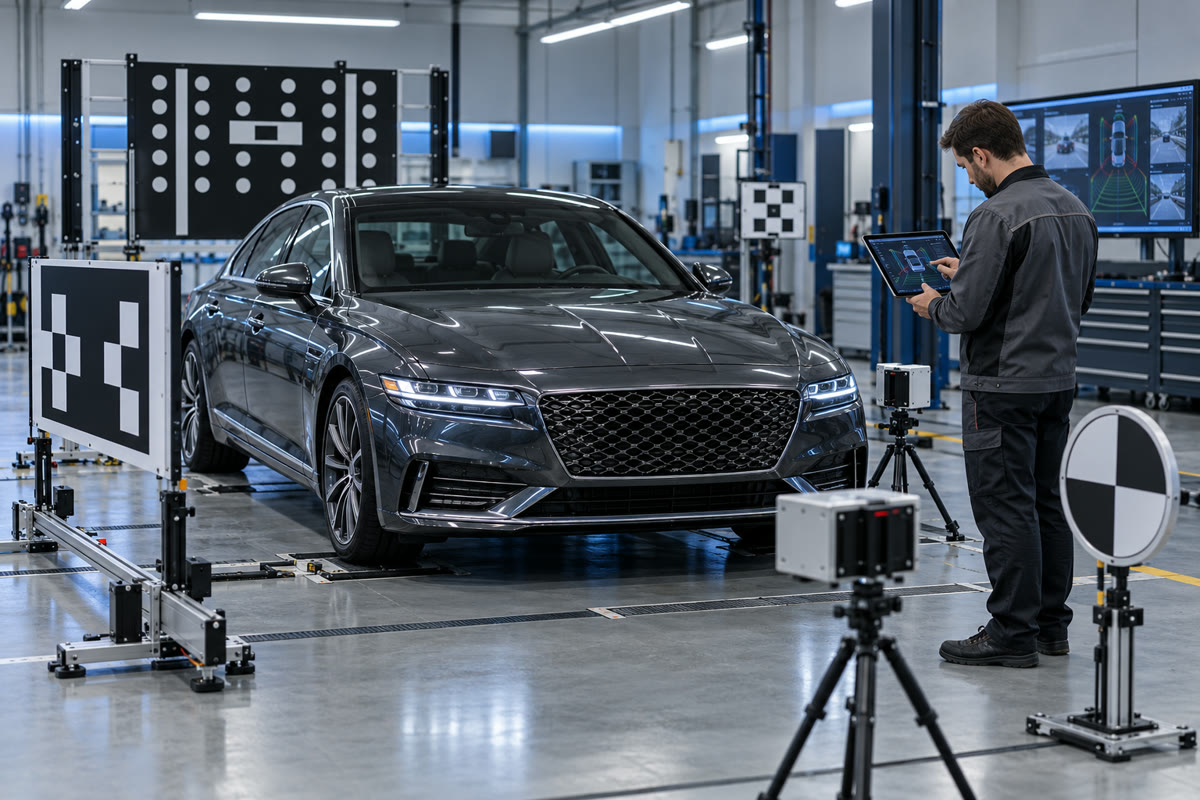 Диагностика камер и радаров системы помощи водителю Mercedes-Benz
